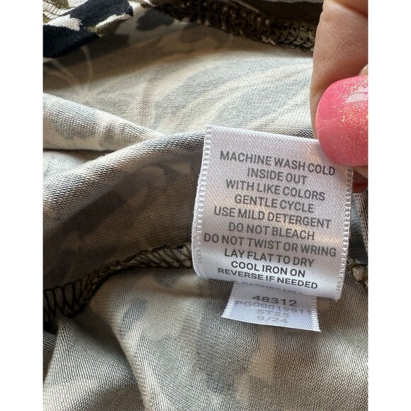 Garnet Hill Dress Size Small Green Floral Seamed Knit Trapeze Stretch Flowy NWT - Picture 6 of 10